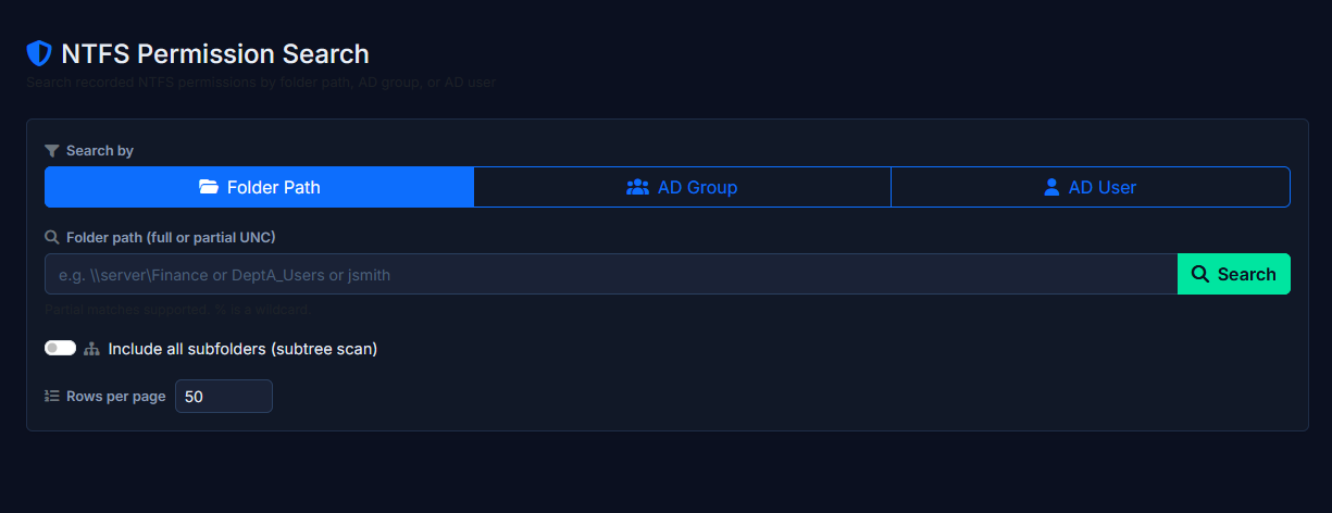 Permission search